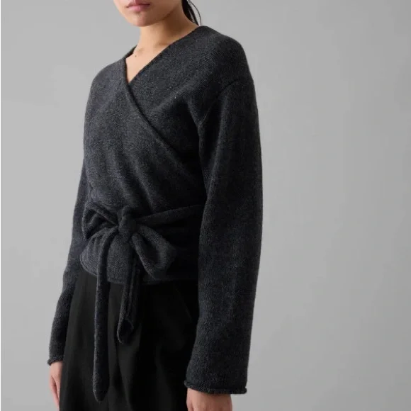 Toast Wool Wrap Sweater - Picture 2 of 5